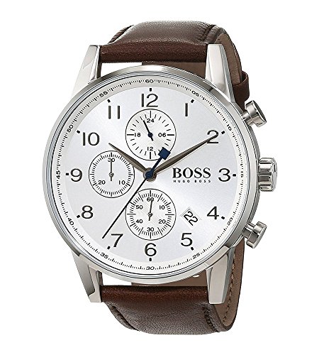 Hugo BOSS Reloj Cronógrafo para Hombre de Cuarzo con Correa en Cuero 1513495