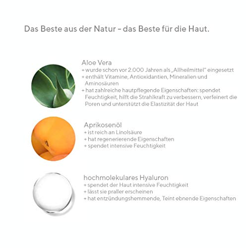 hyapur® – Crema de noche verde 50 ml – La nutritiva crema hidratante – para el cuidado antiedad con biológico vegano – cosmética natural de Berlín