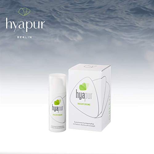 hyapur® – Crema de noche verde 50 ml – La nutritiva crema hidratante – para el cuidado antiedad con biológico vegano – cosmética natural de Berlín