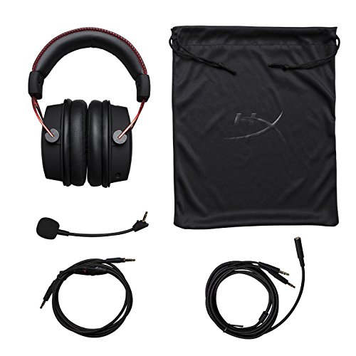 HyperX Cloud Alpha Pro, Cascos de Gaming con Cable Trenzado Extraíble, Compatibles con PS4, Xbox One y Plataformas de 3.5 mm, Alámbrico, Negro