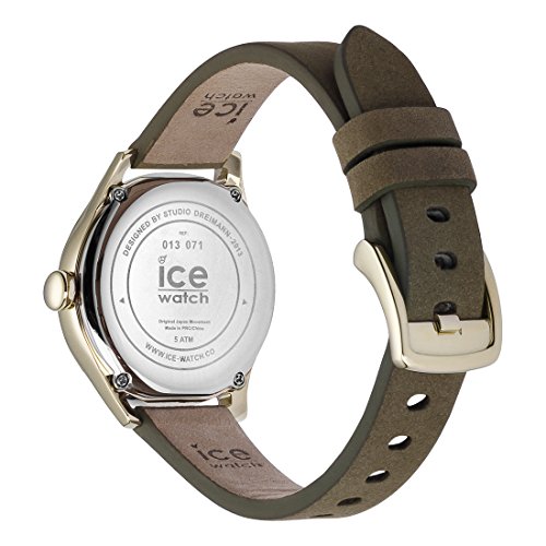 Ice-Watch - ICE time Khaki Champagne - Reloj verde para Mujer con Correa de cuero - 013071 (Small)