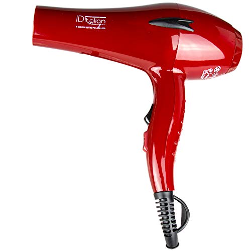 ID Italian Design | Secador de Pelo Profesional 3 Modos de Calor, 2 Velocidades de Color Rojo - 2200W