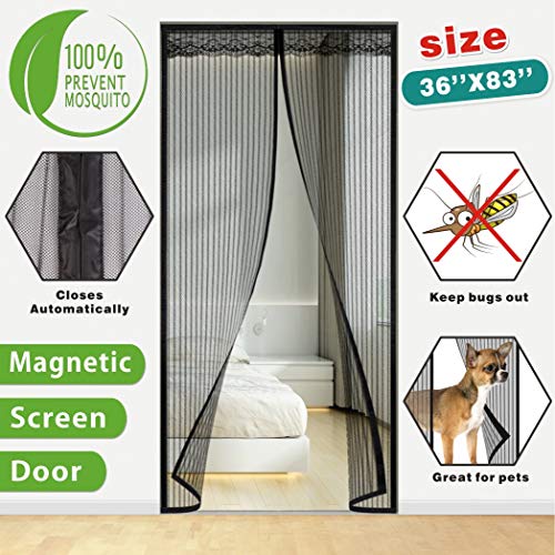 Idefair Puerta magnética para mosquiteras, insectos Mosquito Door Screen Cierre el automática, ideal para la puerta del balcón Sala de estar Bodega Puerta Puerta de patio (120 * 220 cm)