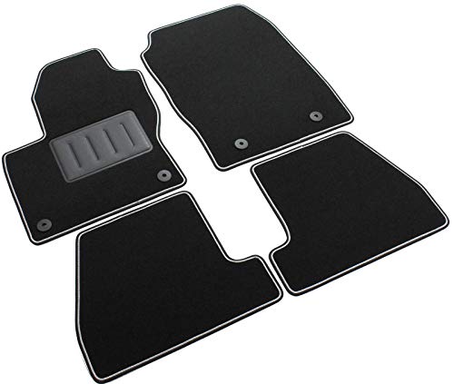 Il Tappeto Auto SPRINT01305 - Alfombrilla para Coche, Negra, Antideslizante, Borde Bicolor, talonera de Goma Reforzada, para Focus III 2011>2015, restyling 2015>