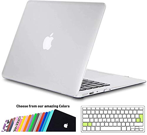 iNeseon MacBook Air Funda de 13 Pulgadas (Modelo A1466 A1369), Protectora Rígida Carcasa con Cubierta de Teclado para MacBook Air 13 2010-2017 (Tamaño 32.5 x 22.7cm), Claro Helado