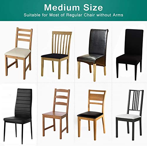 INMOZATA - Fundas para sillas de comedor o cocina, respaldo alto, de poliéster y elastano, elásticas, lavables y extraíbles moderno 6 unidades