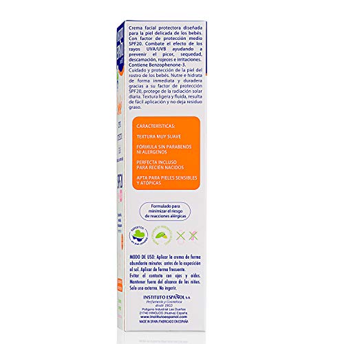 Instituto Español Crema Protecctora Solar Facial para Bebé SPF20 - Instituto Español 75 ML