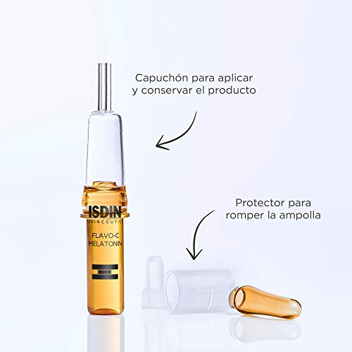 Isdin Isdinceutics Flavo-C Melatonin Serum Reparador de Noche | Ayuda a Estimular las Defensas Antioxidantes de la Piel Durante la Noche Monodosis 10 x 2ml