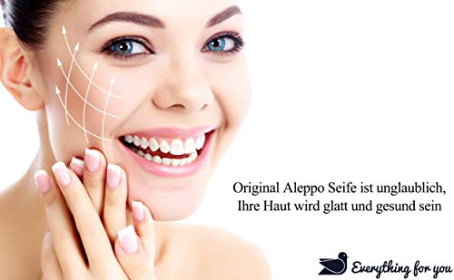 Jabón original Aleppo 2x200g 50% aceite de oliva 50% aceite de laurel jabón para el cabello de ducha