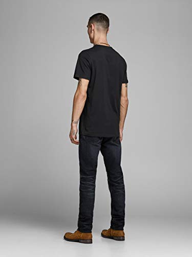 Jack & Jones Jacbasic Crew Neck tee SS 2 Pack Camiseta, Negro (Black Black), X-Large (Pack de 2) para Hombre