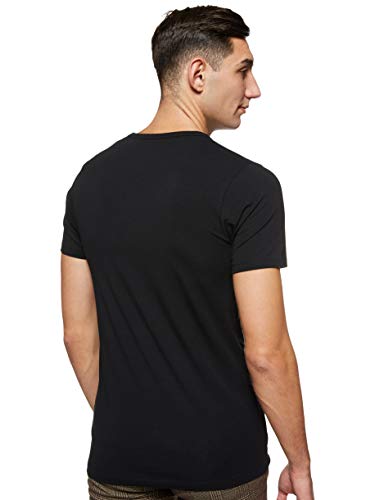 Jack & Jones Jones - Camiseta de manga corta con cuello redondo para hombre, Black C N 010, X-Large