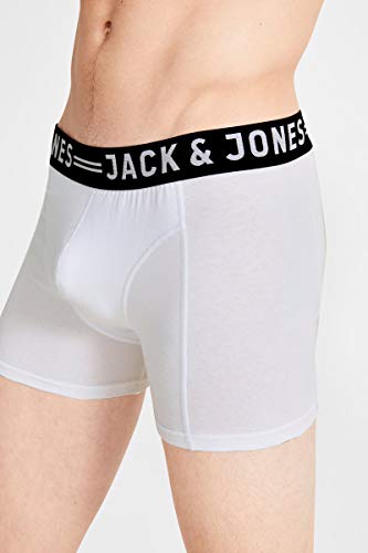 Jack & Jones Sense Trunks 3-Pack Bóxer, Light Grey Melange, Large (Pack de 3) para Hombre