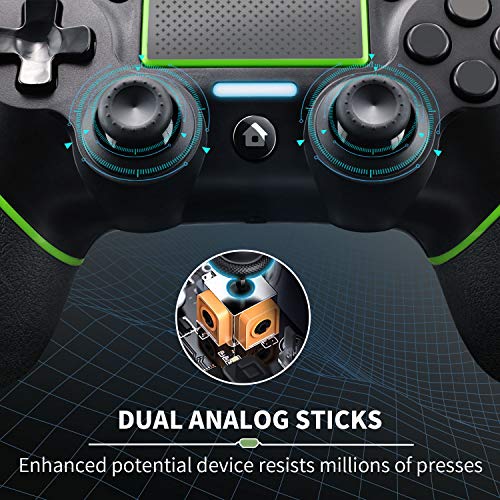 JAMSWALL Mando para PS4, Inalámbrico Controlador para Playstation 4 Wireless Controller Bluetooth Gamepad Joystick con Vibración Doble Jack de Audio de Seis Ejes