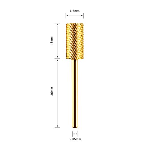 JCMaster Fresa Cilíndrica de Carburo de Tungsteno Prémium Para Manicura Pedicura y Callosidades – Broca Profesional Para Torno de Uñas con Parte Superior Redondeada