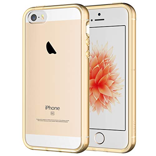 JETech Funda Compatible iPhone SE 2016 (NO es Compatible 2020) 5s 5, Carcasa Anti-Choques/Arañazos, Oro
