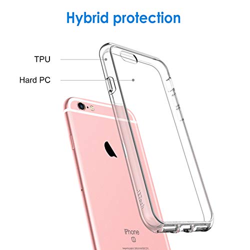 JETech Funda para iPhone 6s y iPhone 6, Carcasa Anti-Choques y Anti-Arañazos, Transparente