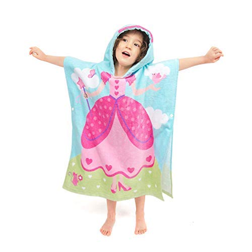 JIAN YA NA 100% Algodón Kid Toalla de Playa Baño Baño Toalla con Capucha Poncho Toalla Microfibra Niños de Dibujos Animados con Capucha Secado rápido Beach Swimming Towel (Reina de la Corona)