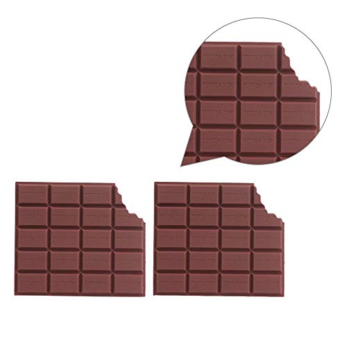 JIEIIFAFH 2pcs perfumado Chocolate en Forma de página de Cuaderno de Notas de Bolsillo (Color : Coffee)