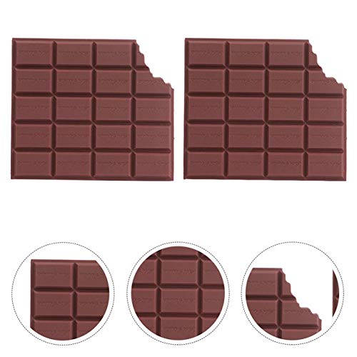 JIEIIFAFH 2pcs perfumado Chocolate en Forma de página de Cuaderno de Notas de Bolsillo (Color : Coffee)