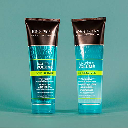 John Frieda Acondicionador Fuerza y Volumen 250ml | Pelo Fino | Acondicionador Solido | Voluminizador