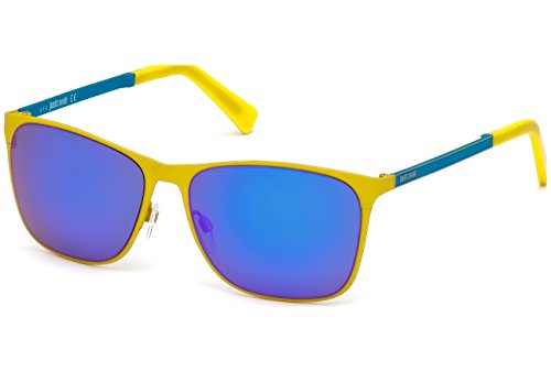 Just Cavalli Jc725s C57 Gafas de Sol Hombre JC725S-5741X, 41x (Yellow/Other/BluMirror), Talla Unica Unisex-Adult