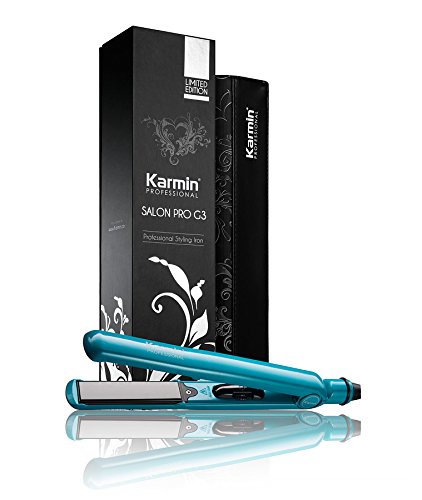 Karmin G3 Salon Pro - Plancha de pelo profesional, de cerámica y turmalina, color azul