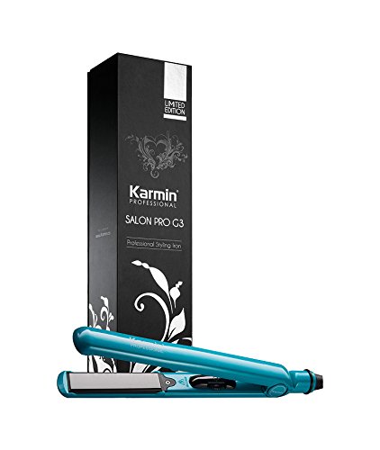 Karmin G3 Salon Pro - Plancha de pelo profesional, de cerámica y turmalina, color azul