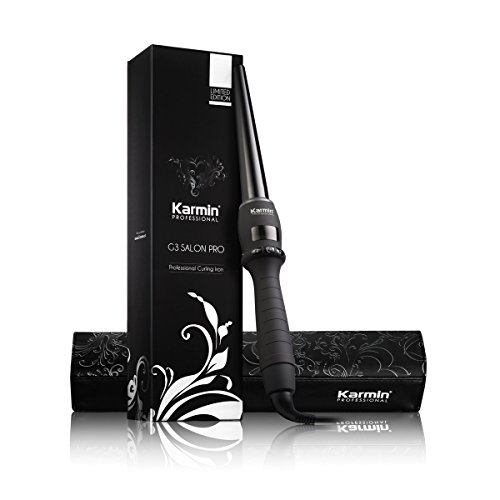 Karmin Profesional Rizador de Pelo Conico sin Pinza, Negro, 12 mm/15 mm