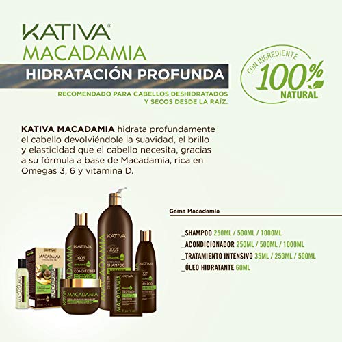 KATIVA MACADAMIA HYDRATING SHAMPOO 1000 ML.