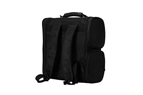 Kemier Professional Makeup Artist - Mochila con bolsas de almacenamiento transparentes para cosméticos, bolsa con forro térmico, color negro