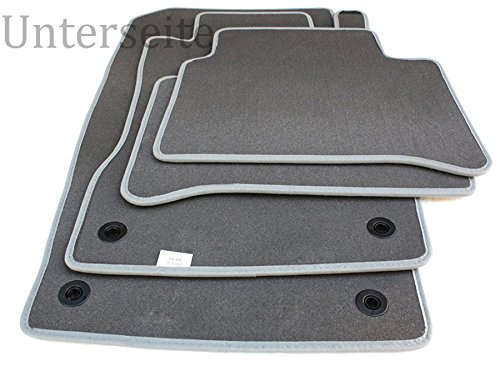 kfzpremiumteile24 Alfombrillas Rips Velour en calidad en 4 piezas en gris