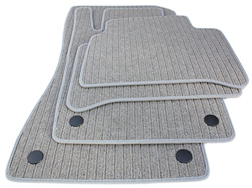 kfzpremiumteile24 Alfombrillas Rips Velour en calidad en 4 piezas en gris