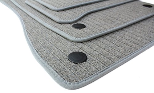 kfzpremiumteile24 Alfombrillas Rips Velour en calidad en 4 piezas en gris