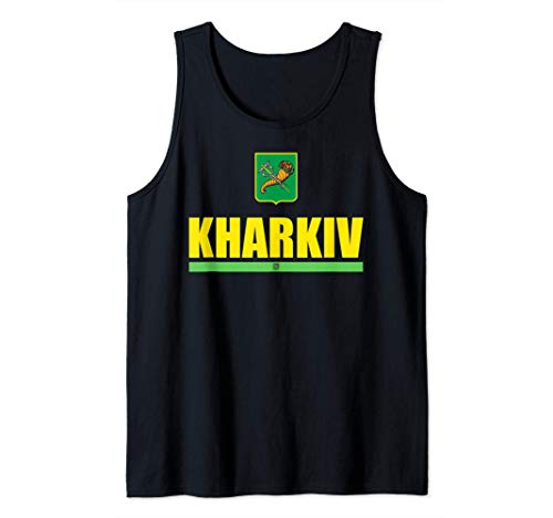 Kharkiv Ukraine Flag of Kharkov Gift Vintage Style Ukrainian Camiseta sin Mangas
