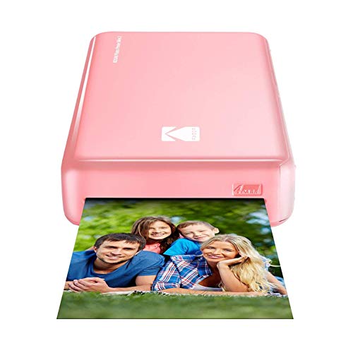 Kodak - Impresora fotográfica mini 2 HD, instantánea, inalámbrica y portátil, con tecnología de impresión patentada 4Pass, compatible con iOS y Android, rosa