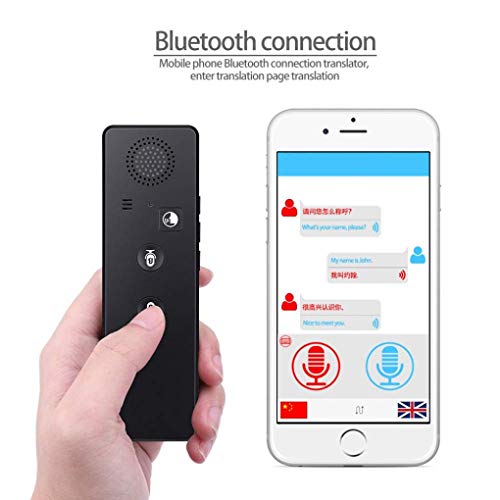 KUANDARGG Traductor De Idiomas 40 Language Smart Converter Bluetooth 4.1 Connect Traductor Bidireccional En Tiempo Real