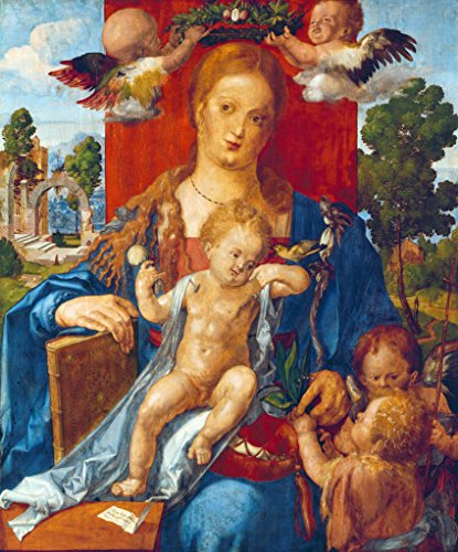 Kunst für Alle Impresión artística/Póster: Albrecht Dürer Die Madonna mit Dem Zeisig - Impresión, Foto, póster artístico, 65x80 cm