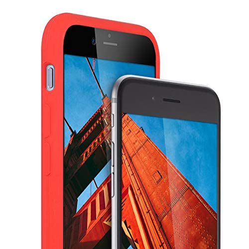 kwmobile Funda Compatible con Apple iPhone 6 / 6S - Carcasa de TPU para móvil - Cover Trasero en Rojo