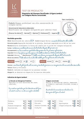 Kyara Lambert - Pack Densificador con Colágeno Marino concentrado | Tratamiento Cabellos Finos | Volumen, Densidad, Vitalidad y Fuerza del Cabello