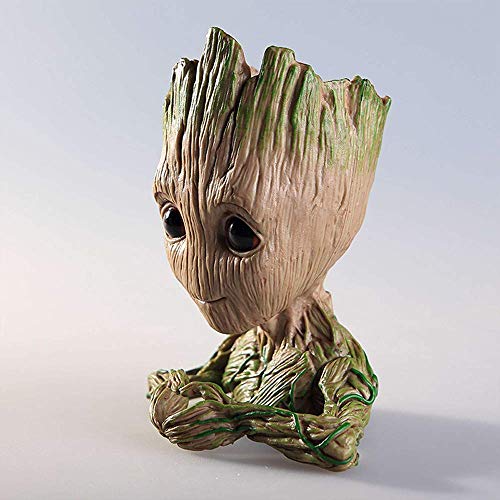 Kyhon Baby Groot Maceta - Maravillosa Figura de acción de Guardians of The Galaxy para Plantas y bolígrafos y Plumas Decoración de Habitaciones para niños de Familia, macetas-Forma de corazón