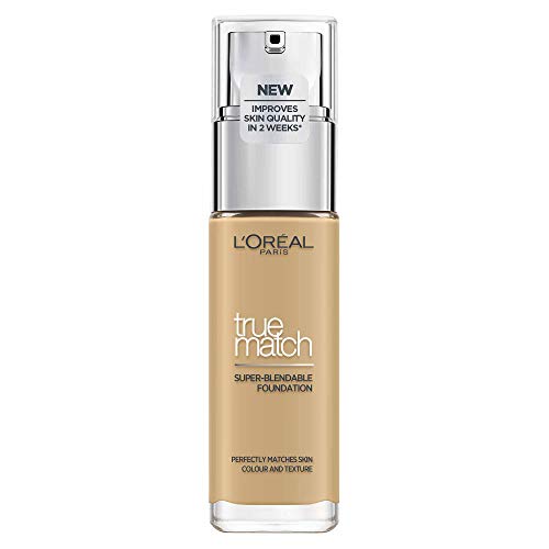 L 'Oréal Paris Foundation Perfect Match, base de maquillaje; Fusión Perfecta con el tono de piel y Humedad 24 h, 4.D/4.W Golden Natural, 30 ml