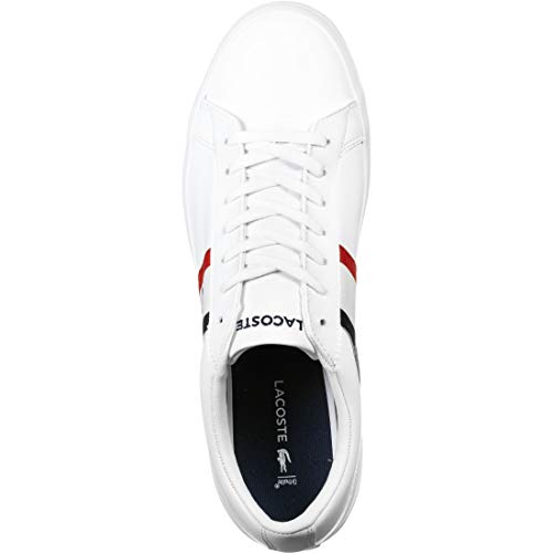 Lacoste Lerond TRI1 CMA, Zapatillas para Hombre, Blanco (Wht/Nvy/Red), 42 EU