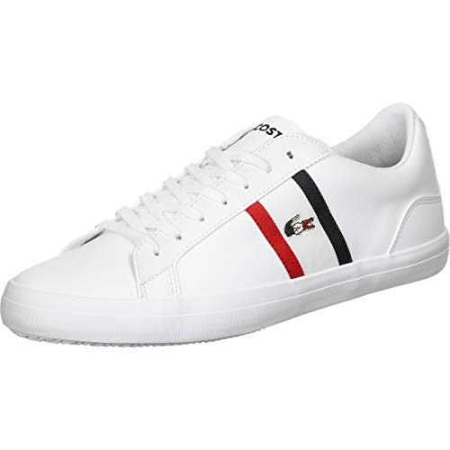 Lacoste Lerond TRI1 CMA, Zapatillas para Hombre, Blanco (Wht/Nvy/Red), 42 EU