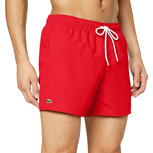 Lacoste MH6270 Pantalones Cortos, Rojo (Rouge/Marine), Small para Hombre