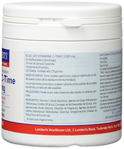 Lamberts Vitamina C Liberacion Sostenida 1500mg - 120 Tabletas