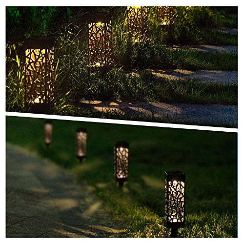 Lámparas Solares para Jardín, Nasharia 6 Piezas Luces Solar Exterior Jardin, IP65 Impermeable, Luces Solares de Jardín, Luz Solar de Césped, Farolillos solares de jardín para Camping, Jardín, Patio