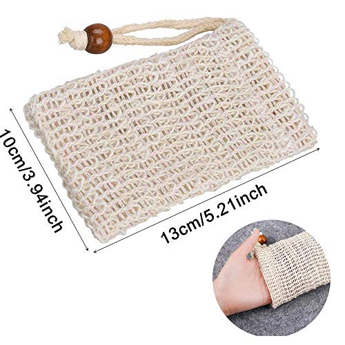 LATERN 10 Piezas Bolsa De Jabón Natural Con Cordón Saver Saver Pouch Para Hacer Espuma, Secar Jabones, Exfoliatio, Masajes