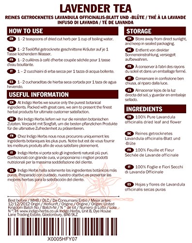 Lavanda (Lavandula officinalis) Loose Té de hierbas - 50g (Calidad Asegurada)