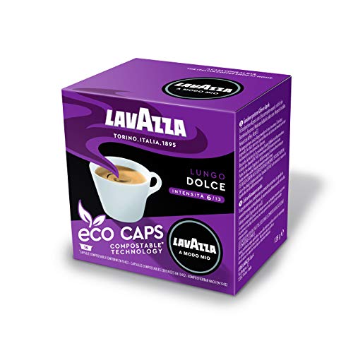 Lavazza A Modo Mio Caff? Crema Lungo Dolcemente, Pack of 4, 4 x 16 Capsules