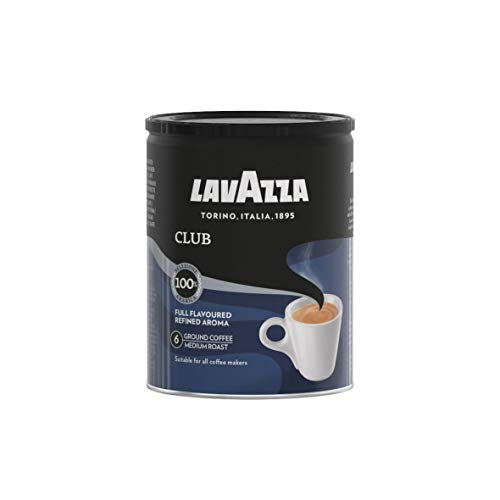 Lavazza Café Molido Espresso Club, 100% Arábica, Paquete de 3 Latas x 250 g (Total 0,75 kg)